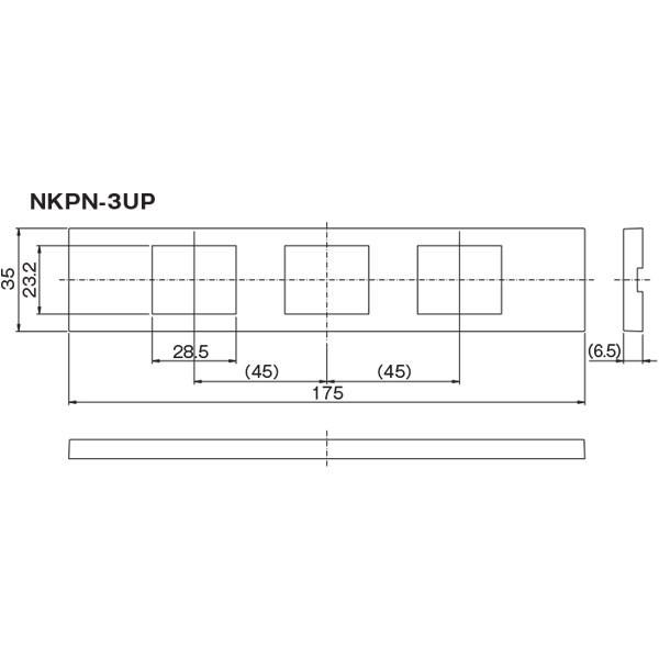 機器用3口プレート(20個入)(ソフトブラック) NKPN-3UP 神保電器（JIMBO） 家具・機器用プレート（什器用） 3口 ソフト