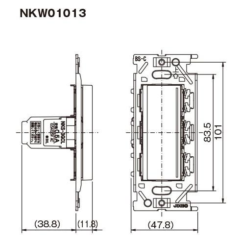 新品　JIMBO NKシリーズ　ガイドランプ付トリプルスイッチ imgrc0077195416.jpg