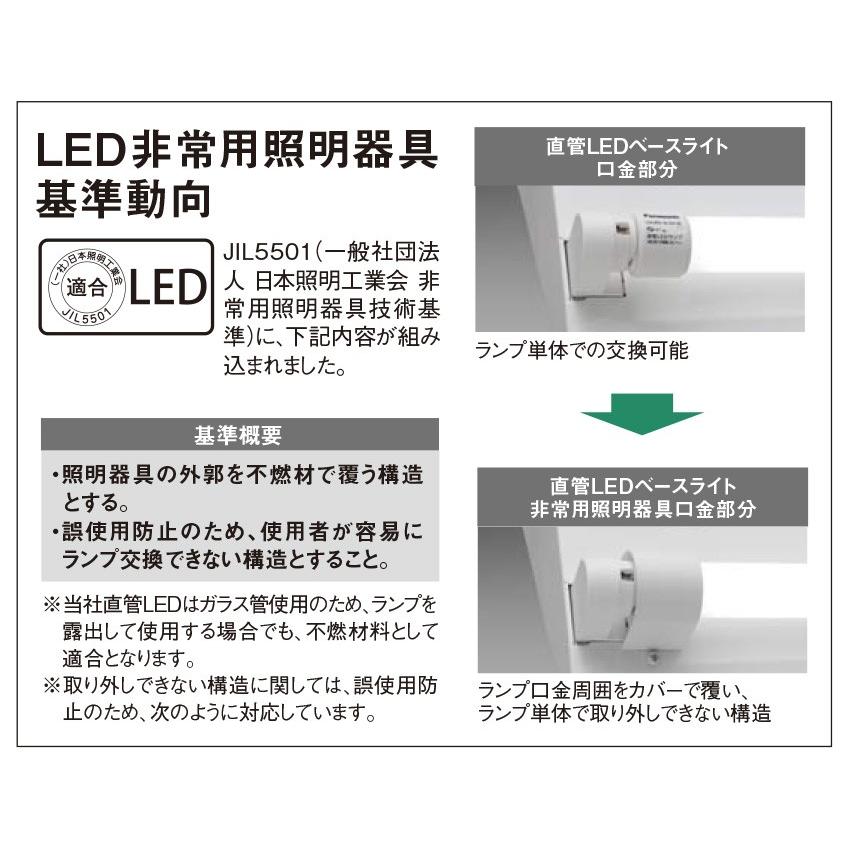 Panasonic（パナソニック） 直付型 直管LEDランプベースライト 非常用