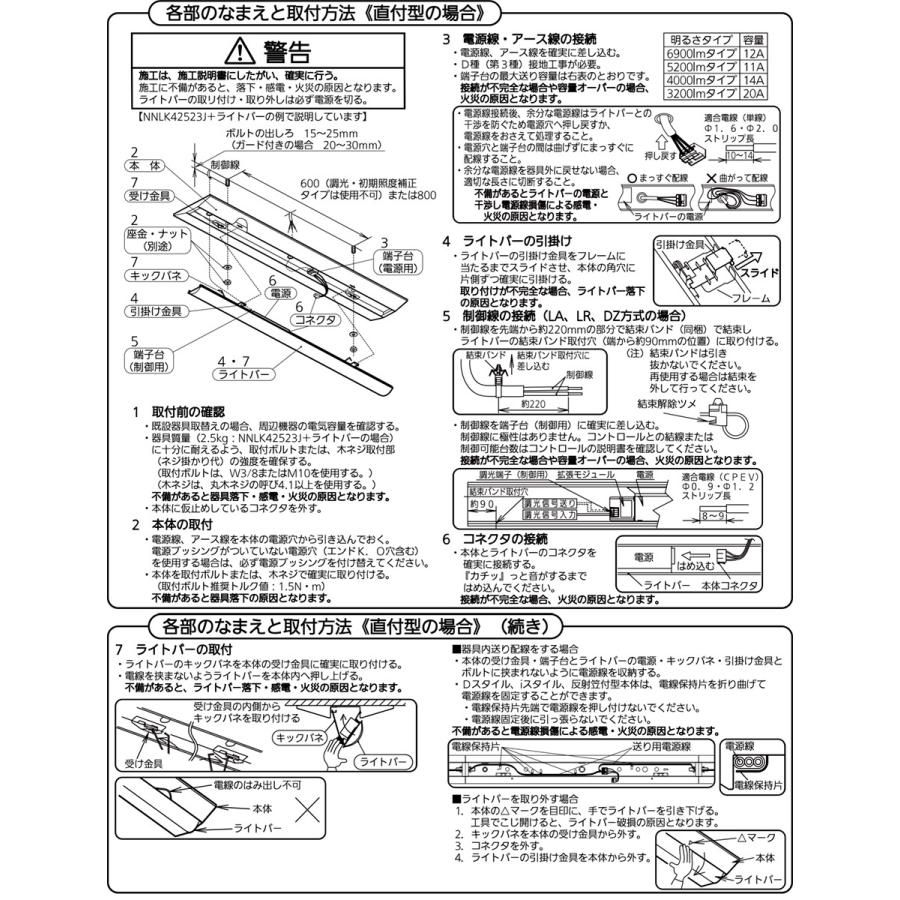 Panasonic（パナソニック） LEDベースライト 本体 40形 直付型 反射