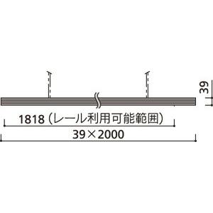 ＯＤＥＬＩＣ パイプ吊り下げライティングダクトレール 長さ2m OA075294の画像