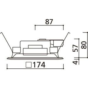 ＯＤＥＬＩＣ ダウンライト 埋込穴□150mm 電球色〜昼光色 R15高演色LED LEDランプ付き BT調光・調色 OD361342BCRの画像