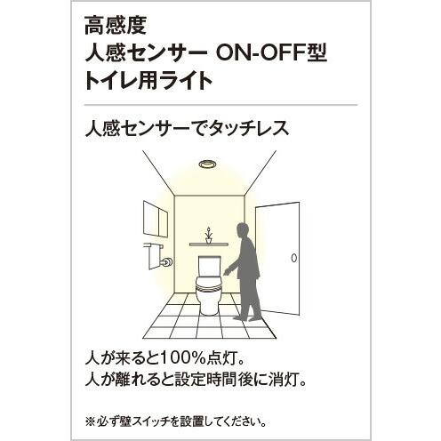 ＯＤＥＬＩＣ ダウンライト 埋込穴φ125mm 電球色 R15高演色LED 高感度人感ON-OFF型トイレ用ライト（換気扇連動可能型） LED一体型 OD361466Rの画像