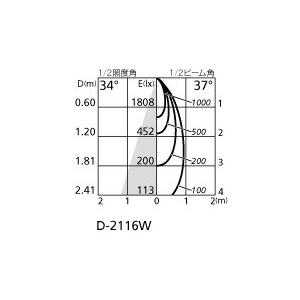 ＯＤＥＬＩＣ　ダウンライト　ベースダウンライト　LED一体型　白熱灯器具100W相当　温白色　埋込穴φ75mm　R15高演色　連続調光　黒色(ブラック)　OD361507R_4
