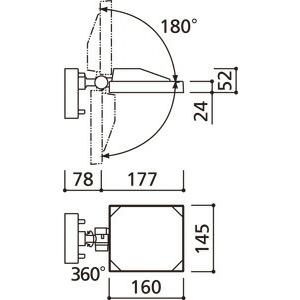 ODELIC - ＯＤＥＬＩＣ エクステリアライト 注目の的 直付 白熱電球色 LED一体型 OG254680