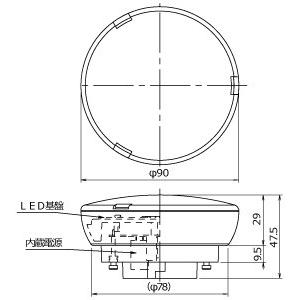 ＥＮＤＯ　ＬＥＤＺ専用　ＬＥＤランプディスク１００　超広角配光　ナチュラルホワイトタイプ　４０００Ｋ　RAD846F｜alllight｜03