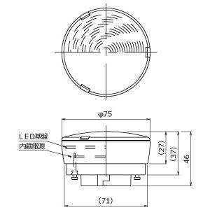 ＥＮＤＯ　ＬＥＤＺ専用　ＬＥＤランプディスク７５　超広角配光　ナチュラルホワイトタイプ　４０００Ｋ　RAD848F｜alllight｜03