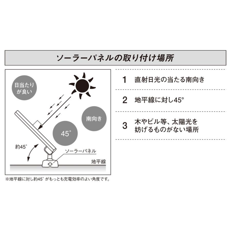 ムサシ　RITEX フリーアーム式センサーライト ソーラーシリーズ 白色LED 人感センサー内蔵 防雨形IP44 5W×2灯　S-220L｜alllight｜10