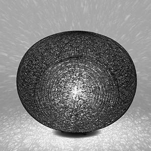 ｙａｍａｇｉｗａ　MAYUHANA　MA　BLACK　テーブルスタンド　E26口金　クリアボールランプ　φ95　60W×1灯用　（ランプ付）　中間スイッチ付　321S7402B