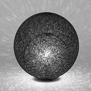 ｙａｍａｇｉｗａ　MAYUHANA　MA　BLACK　テーブルスタンド　E26口金　クリアボールランプ　φ95　60W×1灯用　（ランプ付）　中間スイッチ付　321S7403B