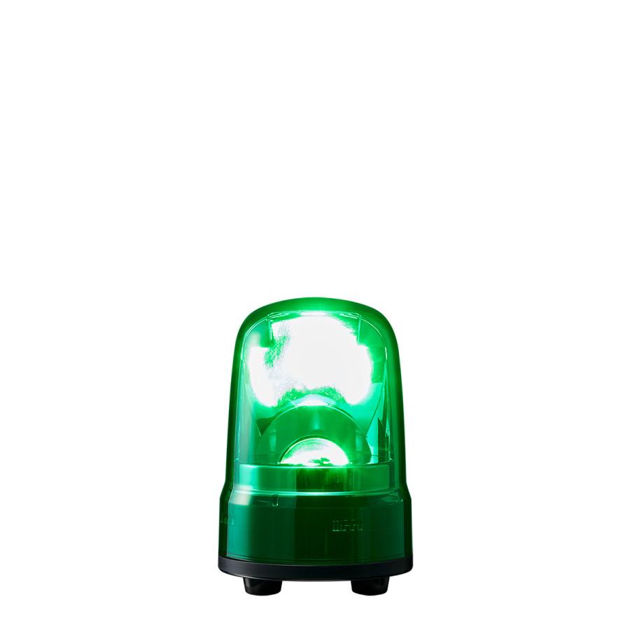 パトライト　LED回転灯(ブラシレスモータ) SK DC12〜24V 2.9W φ80mm グリーン(緑色) キャブタイヤコード　SKS-M1J-G ※受注生産品
