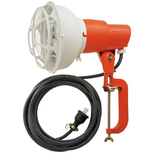 岩崎　アイ作業灯(投光器) SS作業灯 屋外用 レフランプ450W用 E39 ガード バイス 防水プラグ 5mコード ランプ付 橙色(オレンジ)　SS45452