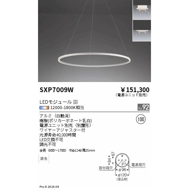 遠藤照明 ENDO LEDリングペンダント 12000K-1800K相当 直付タイプ 非調