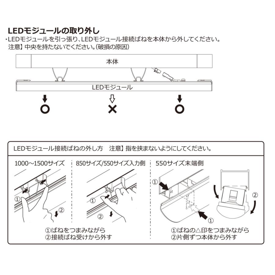 ＤＮライティング TRIM LINE 交換用LEDモジュール 間接照明 TH S 調光兼用型 スクエア型カバー 全長998mm 白色 TH1000WS ※受注生産品の画像