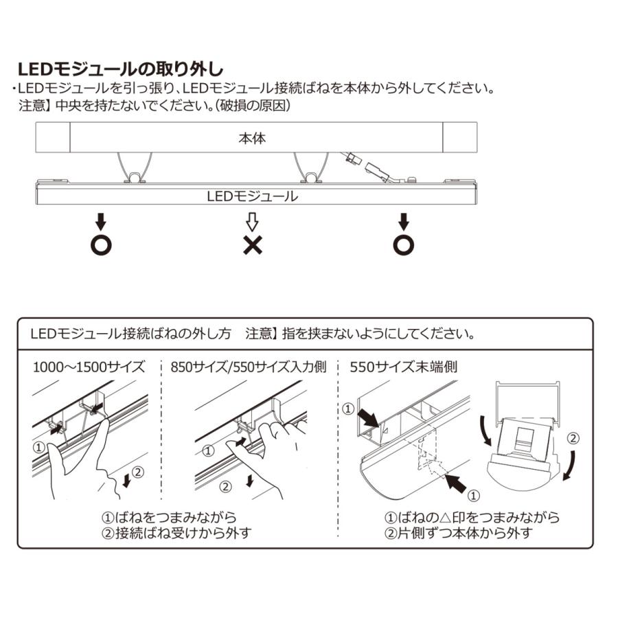 ＤＮライティング　TRIM LINE 交換用LEDモジュール 間接照明 TH D 調光兼用型 ドーム型カバー 全長548mm 温白色　TH550WWD ※受注生産品｜alllight｜03