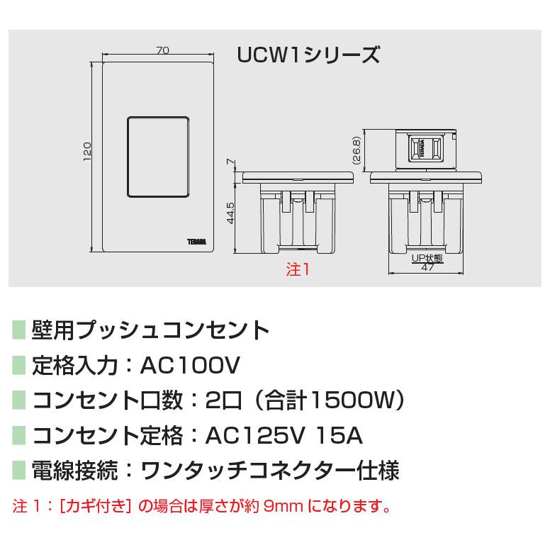 グッドデザイン賞を受賞した収納できるコンセント 壁用プッシュコンセント UCW 壁面コンセント『UCWシリーズ』 | TERADA - Powered by イプロス