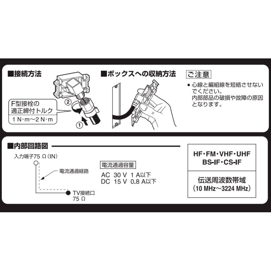 パナソニック フルカラー配線器具 埋込高シールドテレビターミナル 1
