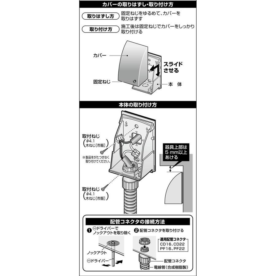 Panasonic パナソニック 屋側用配線器具 スマートデザイン