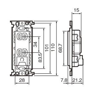 Panasonic（パナソニック） フルカラー配線器具 埋込アースターミナル
