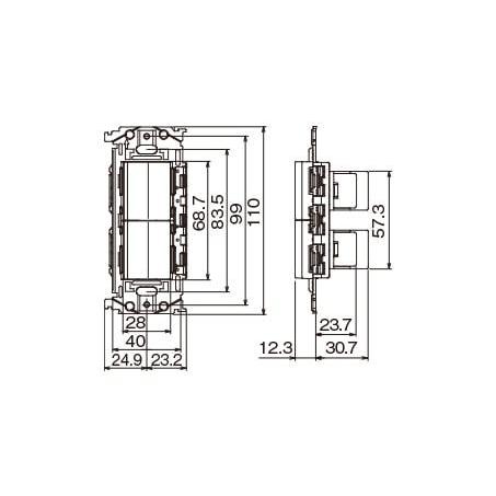 Panasonic（パナソニック） SO-STYLE スイッチ・取付枠セット品(ロング