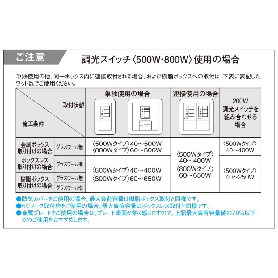 Panasonic（パナソニック） 白熱灯専用調光スイッチ コスモシリーズ