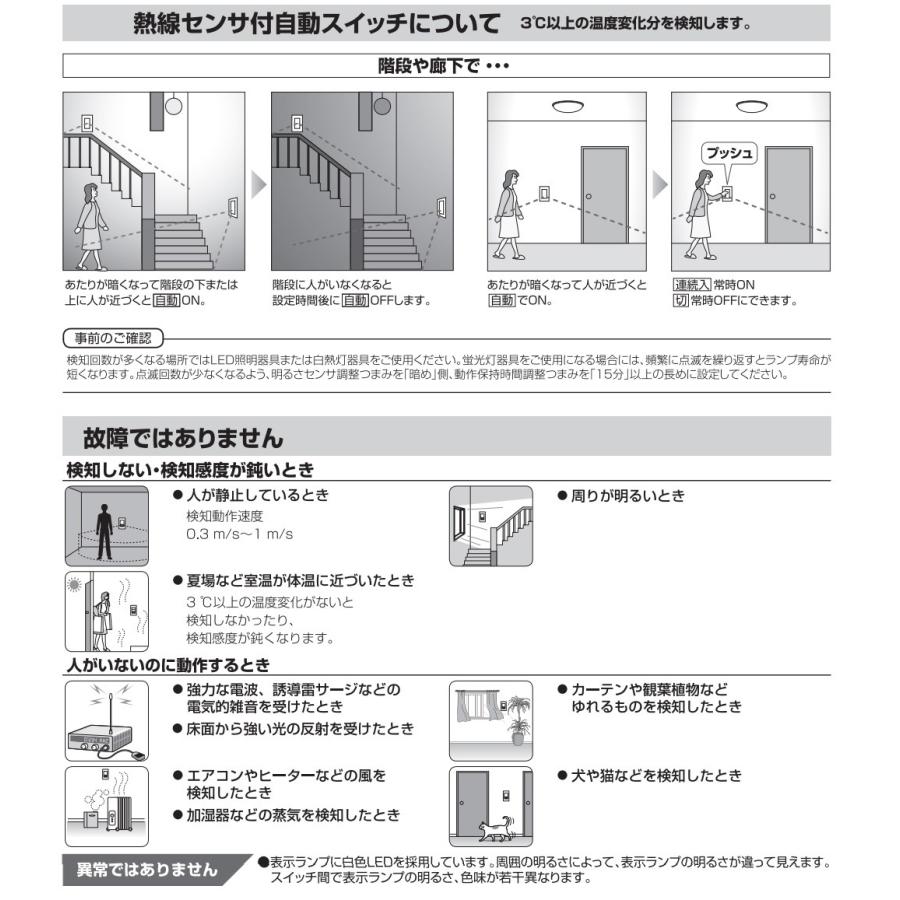 Panasonic パナソニック アドバンスシリーズ 壁取付熱線センサ付