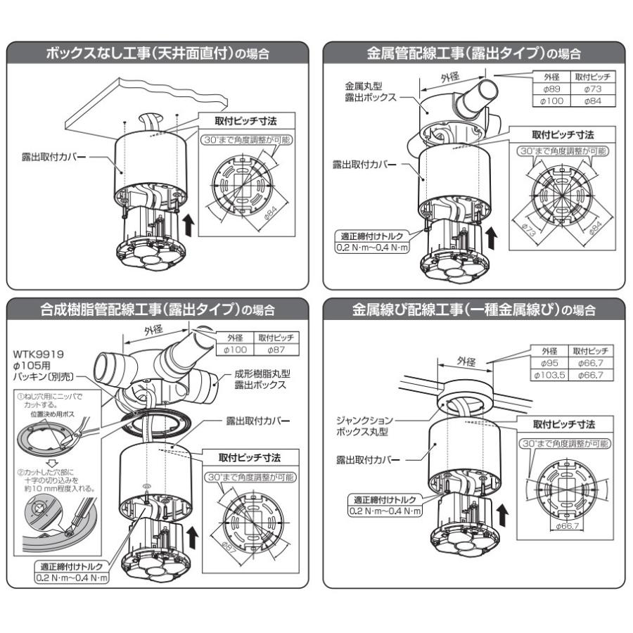 Panasonic（パナソニック） 天井取付熱線センサ付自動スイッチ用露出