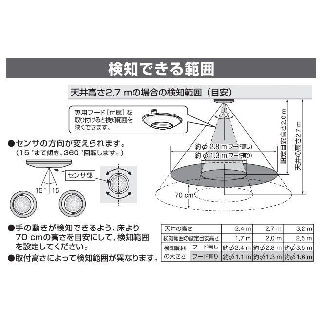 Panasonic パナソニック 軒下天井取付熱線センサ付自動スイッチ Panasonic パナソニック 軒下天井取付熱線センサ付自動スイッチ