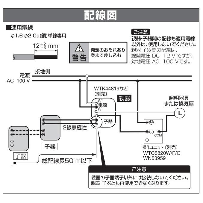 パナソニック　軒下天井取付熱線センサ付自動スイッチ 広角検知形 子器 屋外用 DC12V ホワイト　WTK49129｜alllight｜05