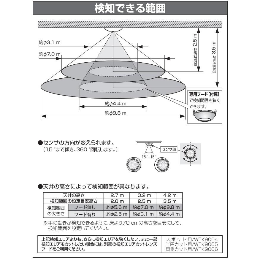 Panasonic（パナソニック） 軒下天井取付熱線センサ付自動スイッチ
