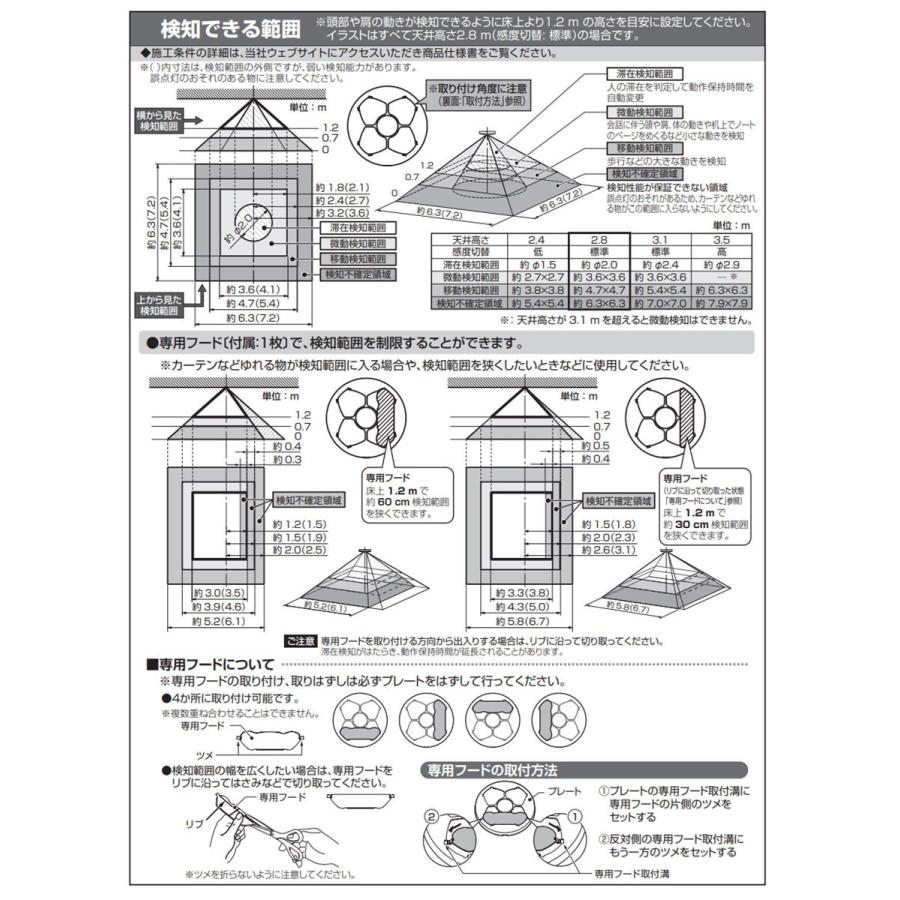 Panasonic（パナソニック） 天井取付熱線センサ付自動スイッチ 微動