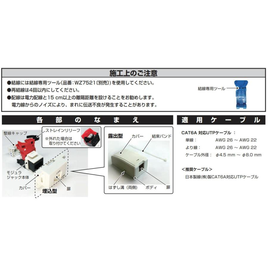 Panasonic（パナソニック） LAN用配線器具 情報モジュラジャック 埋