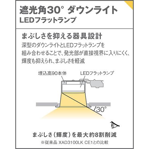 Panasonic（パナソニック） LEDダウンライト 温白色 集光タイプ 埋込穴