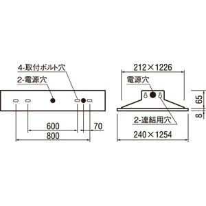ODELIC　LEDベースライト 埋込 下面開放型 電球色 FLR40W相当 高演色 LEDユニット付き　XD504002R1E_4