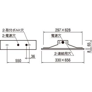ODELIC LEDベースライト 埋込 下面開放型 温白色 FL20W相当 高演色 LEDユニット付き XD504010R1Dの画像