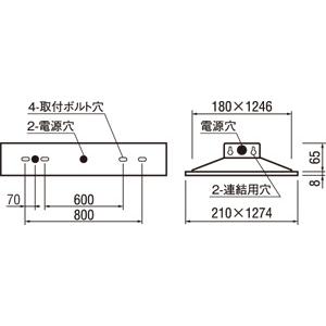 ODELIC　LEDベースライト 埋込 下面開放型 温白色 Hf32W高出力×2灯相当 高演色 LEDユニット付き　XD504014R6D_4