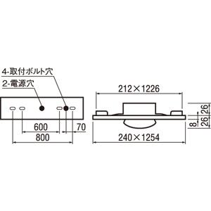 ODELIC LEDベースライト 埋込 Cチャンネル回避型 温白色 Hf32W定格出力×2灯相当 高演色 LEDユニット付き XD504020R4Dの画像