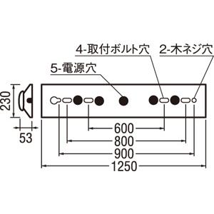 ODELIC LEDベースライト 直付 逆富士型 白色 Hf32W定格出力×2灯相当 高演色 LEDユニット付き XL501005R4Cの画像