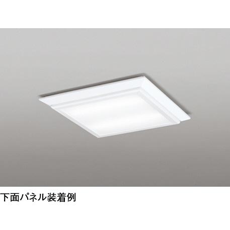 ODELIC LEDベースライト 直付・埋込兼用型 埋込穴□500mm ルーバー付 電球色 FHP32W×4灯相当 LEDユニット付き XL501054P2Eの画像
