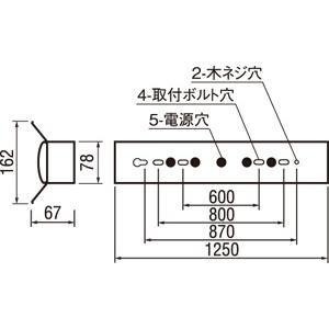 ODELIC　LEDベースライト 直付 反射笠付型 プルスイッチ付 昼光色 FLR40W×2灯相当 高演色 LEDユニット付き　XL501111R2A_4