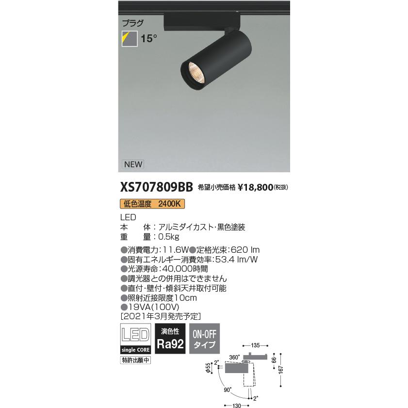 KOIZUMI LEDスポットライト 配線ダクトレール用 JR12V50W相当 (ランプ ...