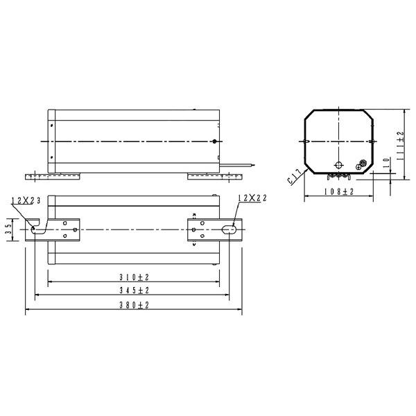 水銀ランプ用安定器　1000W用　松下電工　10002HA-11G　未使用品 Panasonic（パナソニック） 水銀灯用安定器 （200V用 低始動電流型 1灯
