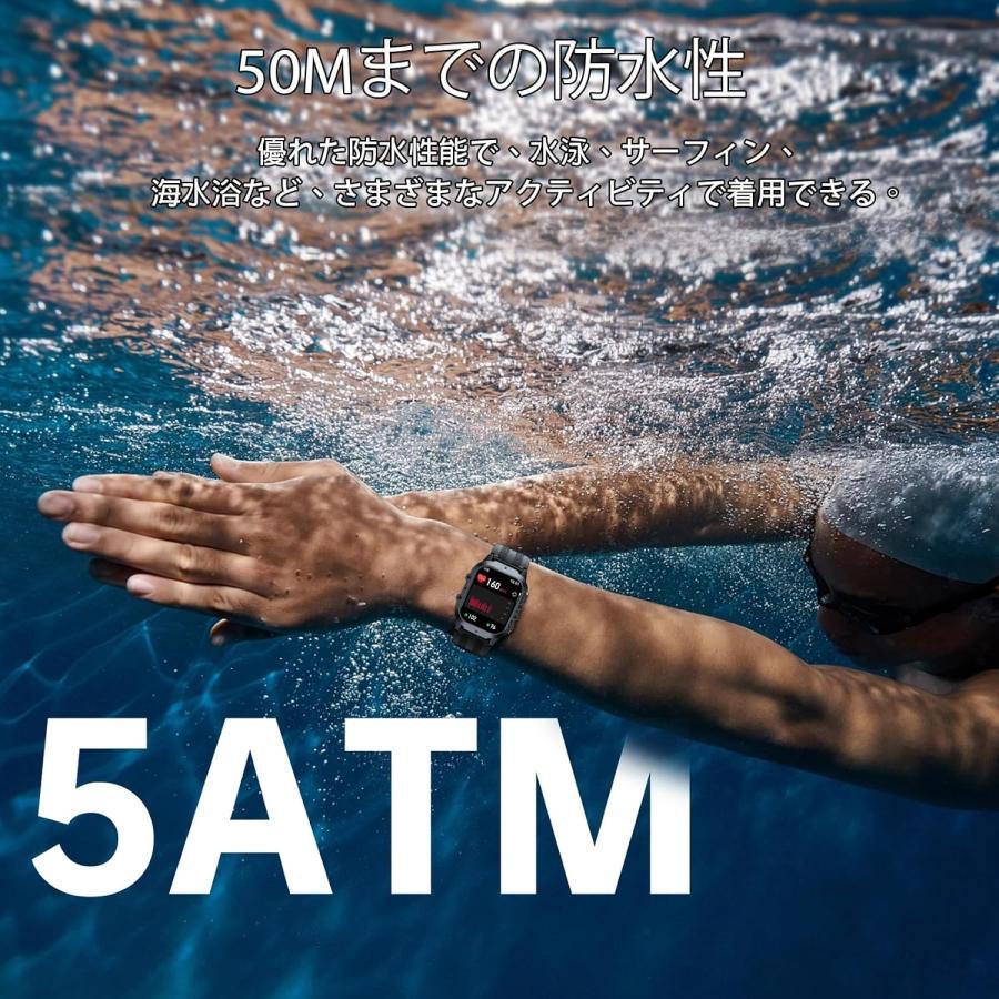 スマートウォッチBT20【2026新登場】防水防塵耐衝撃 smart watch 1.96
