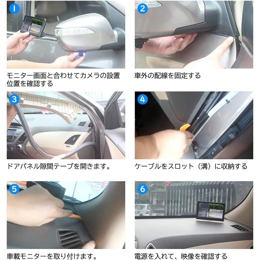 5インチモニター 2個サイドカメラセット AHD 720P IPS液晶モニター