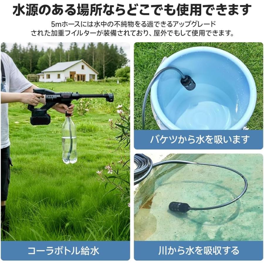 高圧洗浄機 MAX 8MPa コードレス 充電式 マキタ互換バッテリー対応