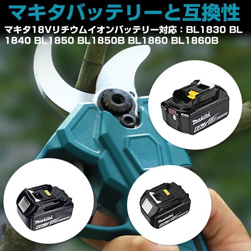 バッテリー2個付 剪定鋏 ハサミ　最大切断径40mm 電動剪定バサミ 剪定はさみ 一台2役 切断直径40mm 4段階開き角度調整