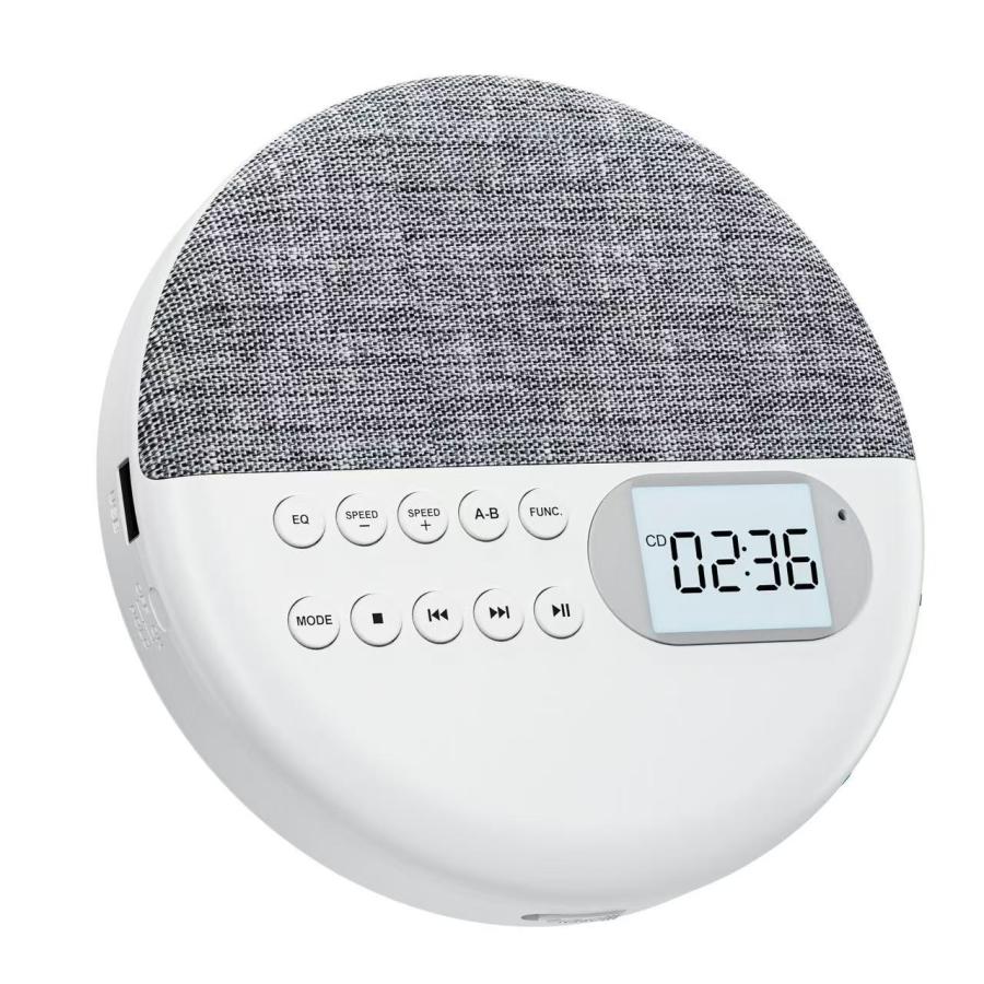 CDプレーヤー ポータブル Bluetooth受信/送信 CDプレイヤー 1500mAh