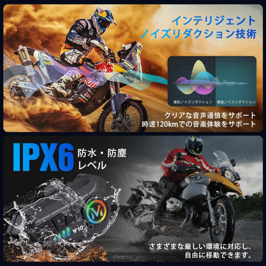 バイク インカム 超軽量ヘルメット スピーカー ワイヤレス V5.3 バイク