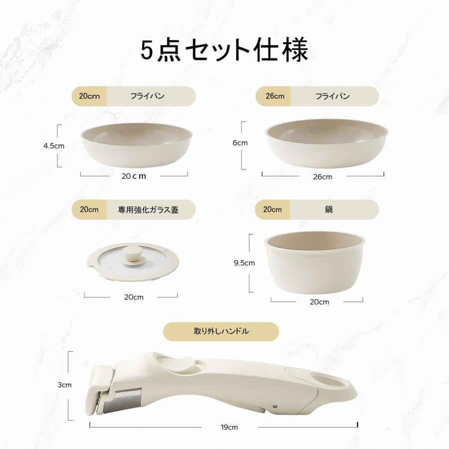 フライパン セット 5点 鍋セット IH対応 ガス火対応 セラミック フライパン セット 5点 鍋セット IH対応 ガス火対応 セラミック