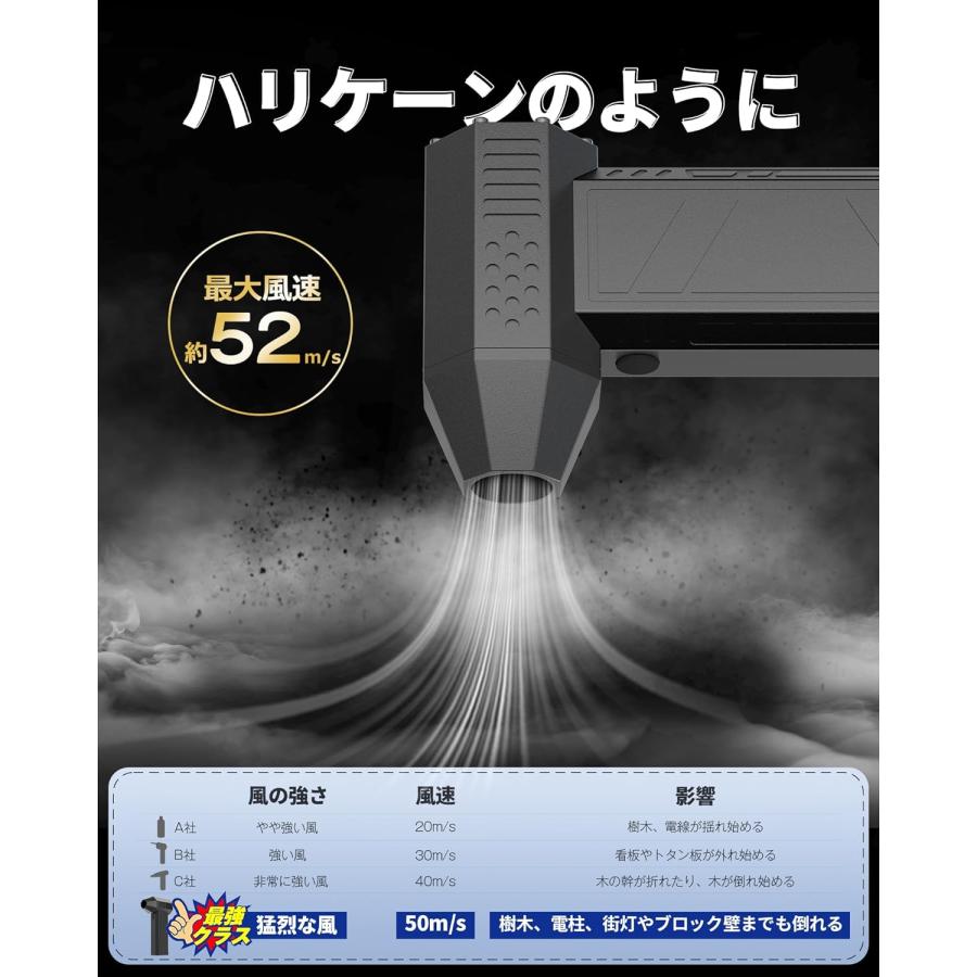 52m/sを超える圧倒的な風速】エアダスター 電動エアダスター ブロワー